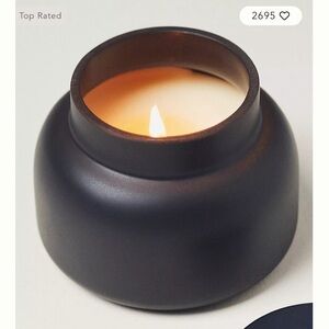 Anthropologie Capri Blue Black Matte Candle